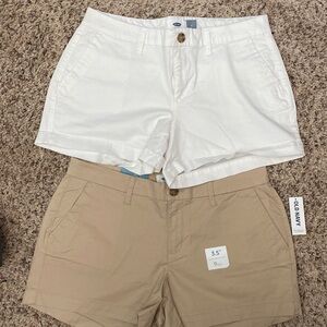 Old Navy Shorts White and Khaki